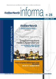 FeDerSerD Informa 28 - Ottobre 2016