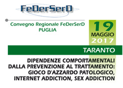 DIPENDENZE  COMPORTAMENTALI  DALLA PREVENZIONE AL TRATTAMENTO: GIOCO D'AZZARDO PATOLOGICO, INTERNET ADDICTION, SEX ADDICTION