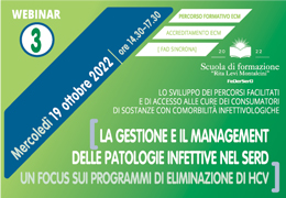 PARTECIPA al Webinar La gestione e il management delle patologie infettive nel SerD: un focus sui programmi di eliminazione di HCV