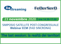 ISCRIVITI al SIMPOSIO SATELLITE Post Congressuale - 23 Novembre 2020 - The Last Session: la realt dei territori