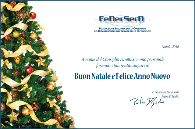 AUGURI di Buon Natale da FeDerSerD AUGURI di Buon Natale da FeDerSerD